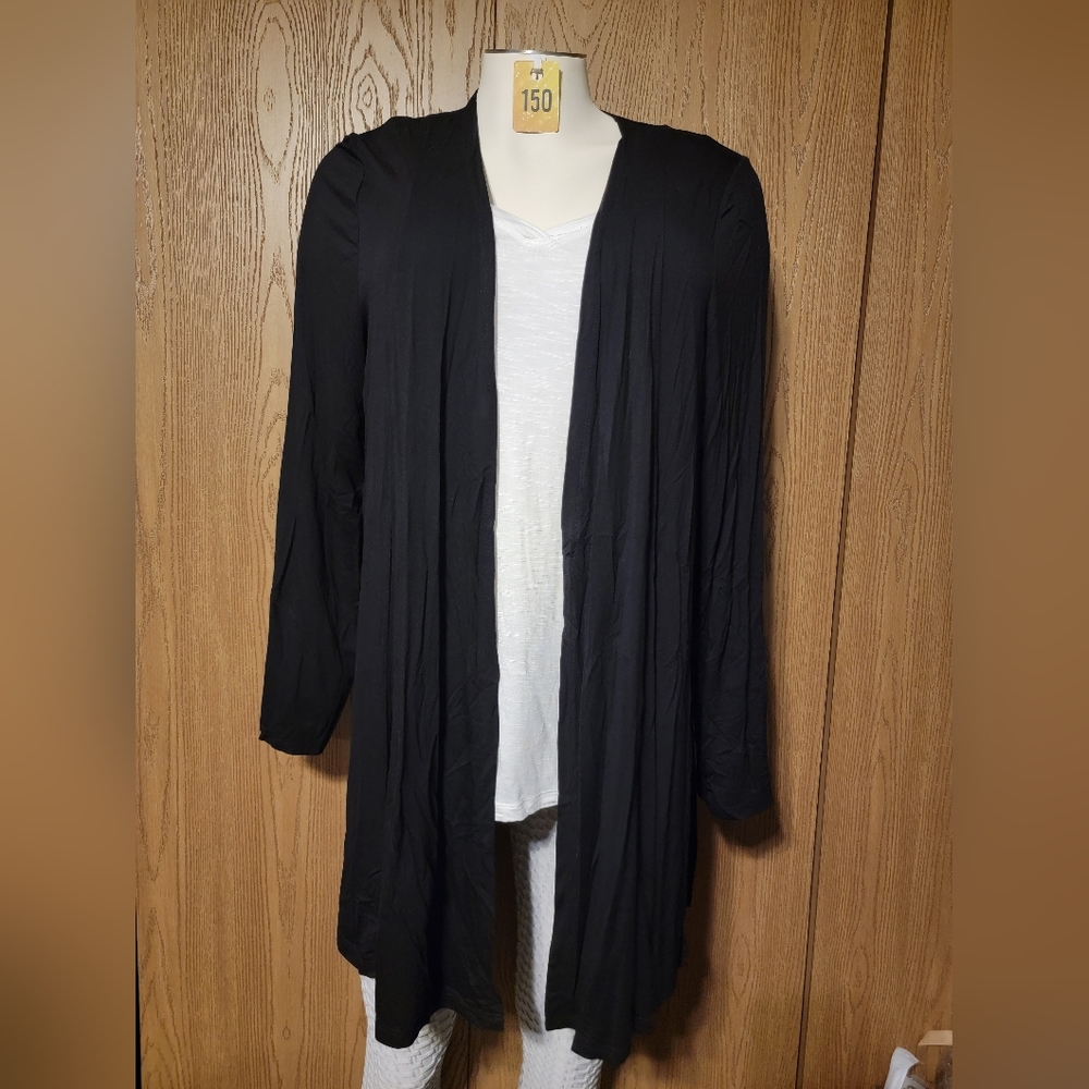 Lane Bryant 22/24 3XL Black Long Sleeve Cardigan.